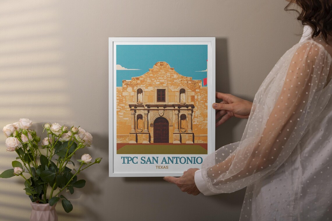 The Alamo San Antonio Texas Historic Mission Facade Art Poster - Image 2