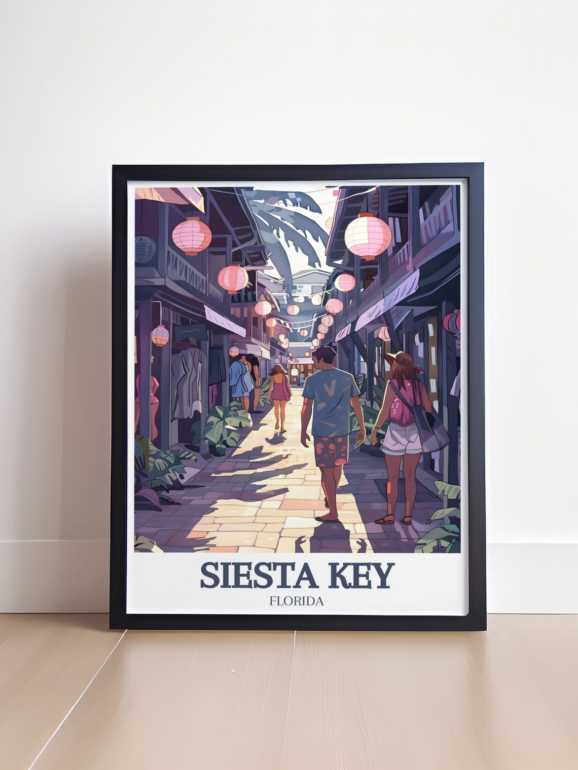 Siesta Key Village Ocean Boulevard Lantern Shops Street Poster - Image 4