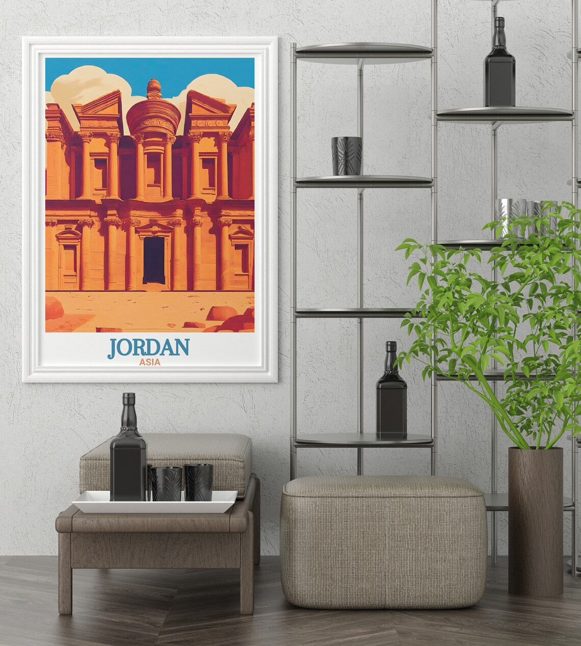 Petra Al Khazneh Treasury Facade Jordan Ancient Travel Poster - Image 3