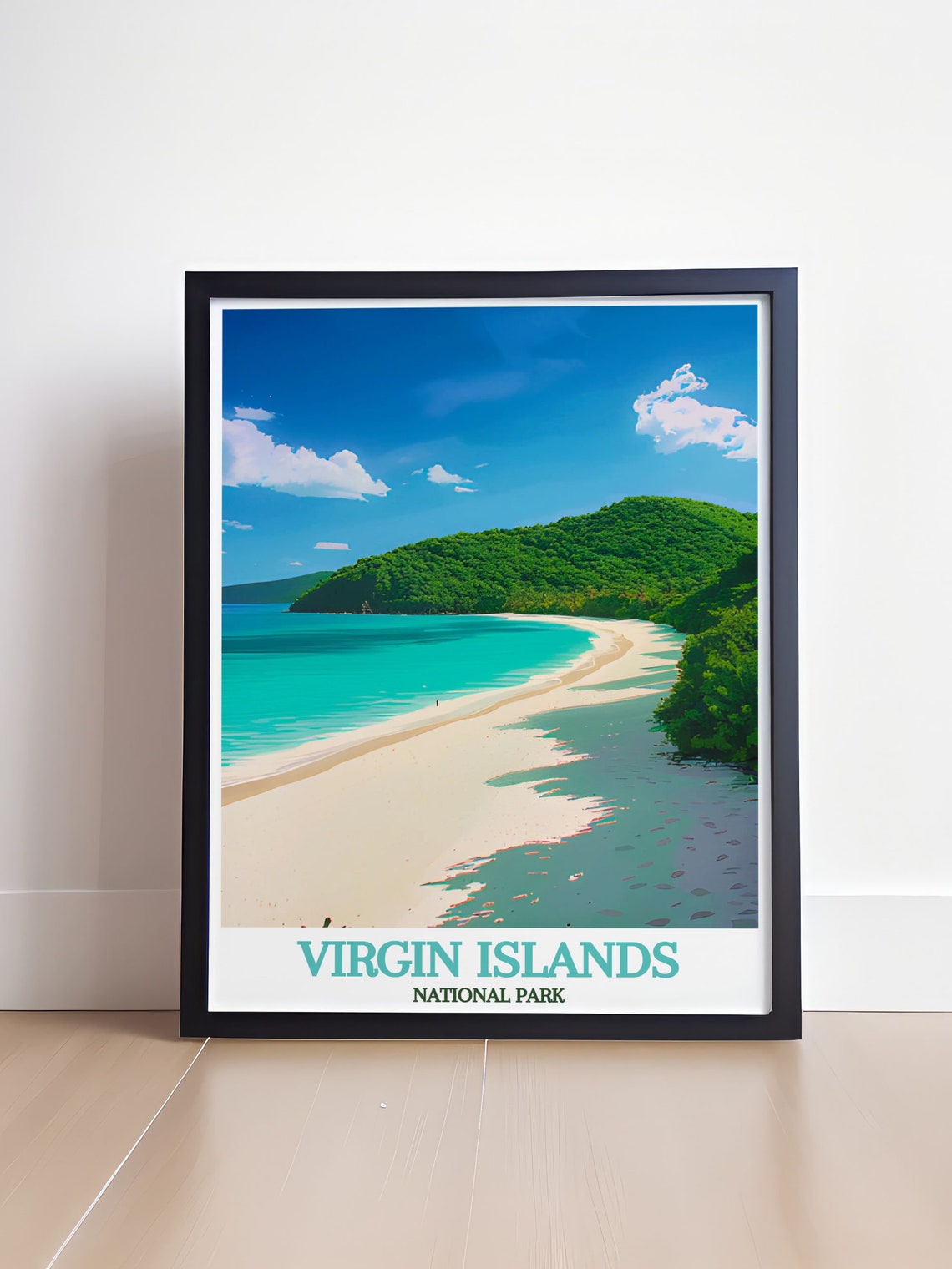 Cinnamon Bay White Sand Beach in Virgin Islands National Park Poster - Image 4