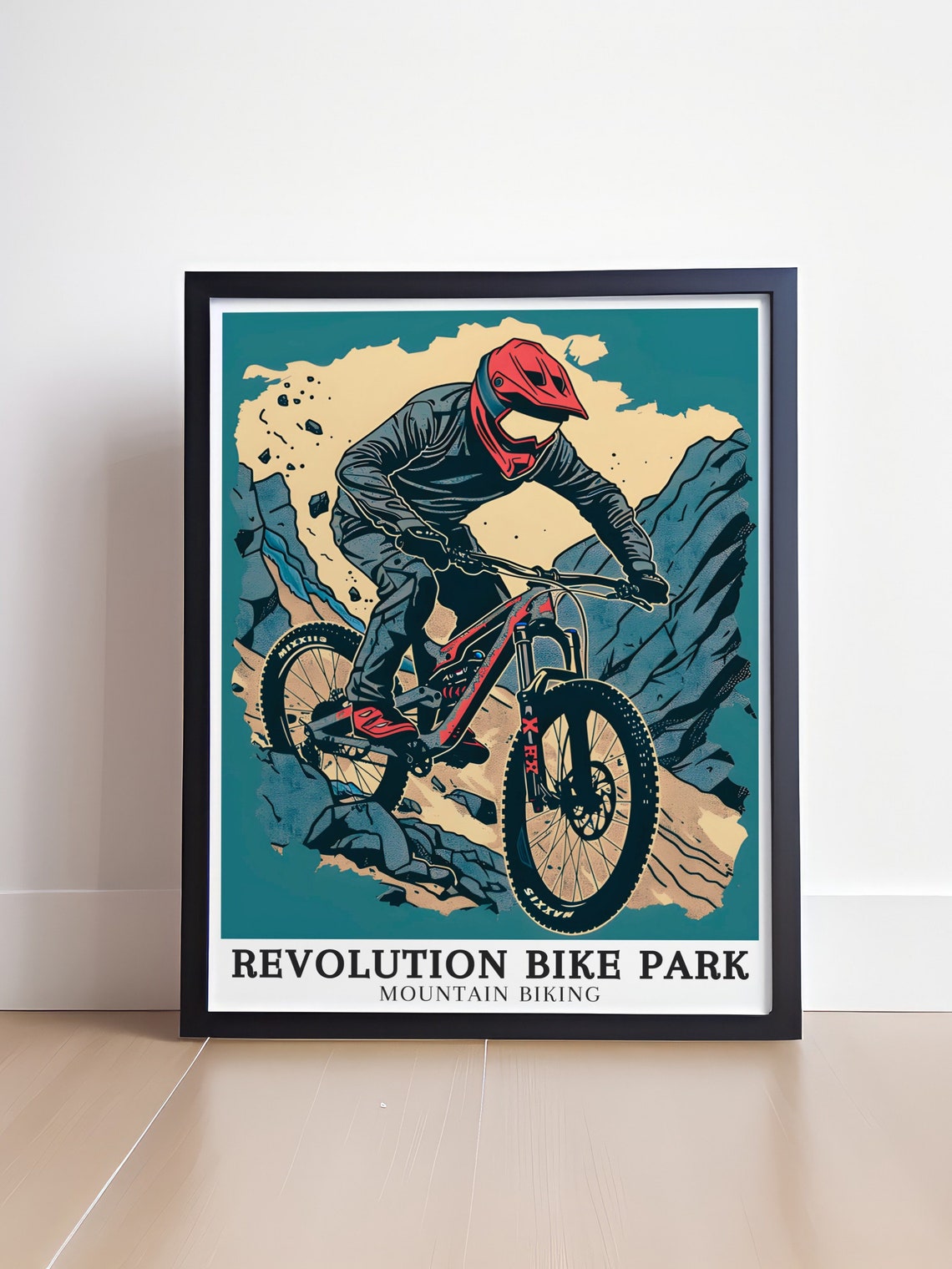 Revolution Bike Park Mountain Biking Rocky Descent Comic Poster - Image 4