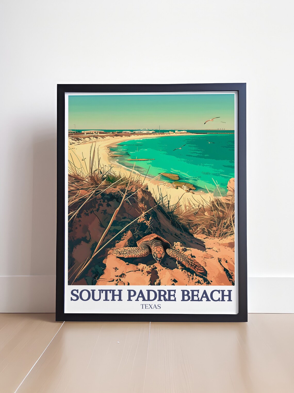 South Padre Beach Travel Poster, Malaquite Beach - Image 2