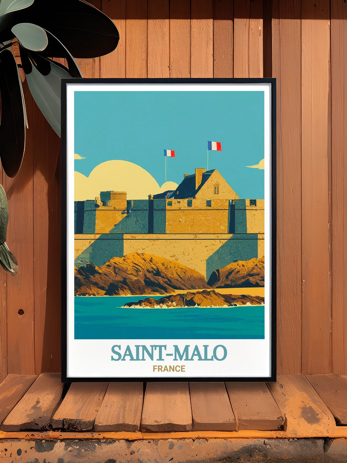 Saintmalo Travel Poster Fort National Posters And Saintmalo Art Fort National Art Saintmalo Decor France Travel Prints - Image 2