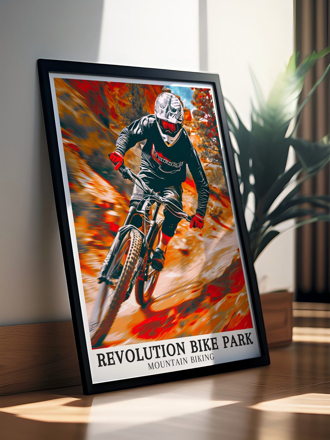 Revolution Bike Park Mountain Biking Speed Blur Rider Poster - Image 2