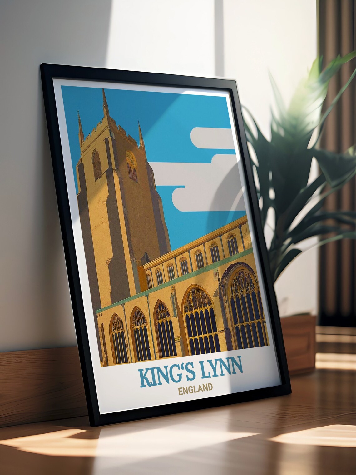 King's Lynn England St Margaret Church Golden Tower Travel Poster - Image 3