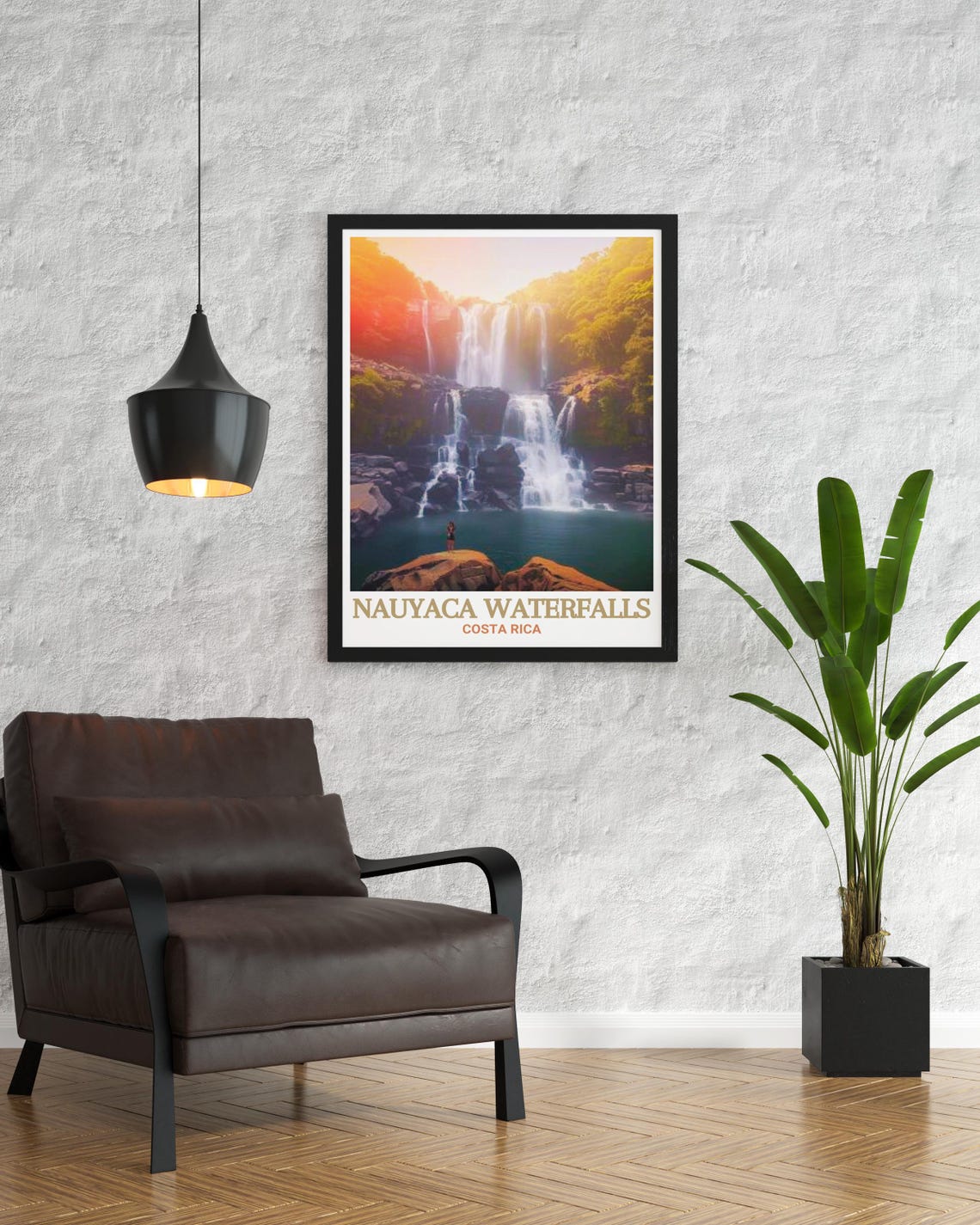 Nauyaca Waterfalls Costa Rica Cascading Waterfall Pool Poster - Image 4