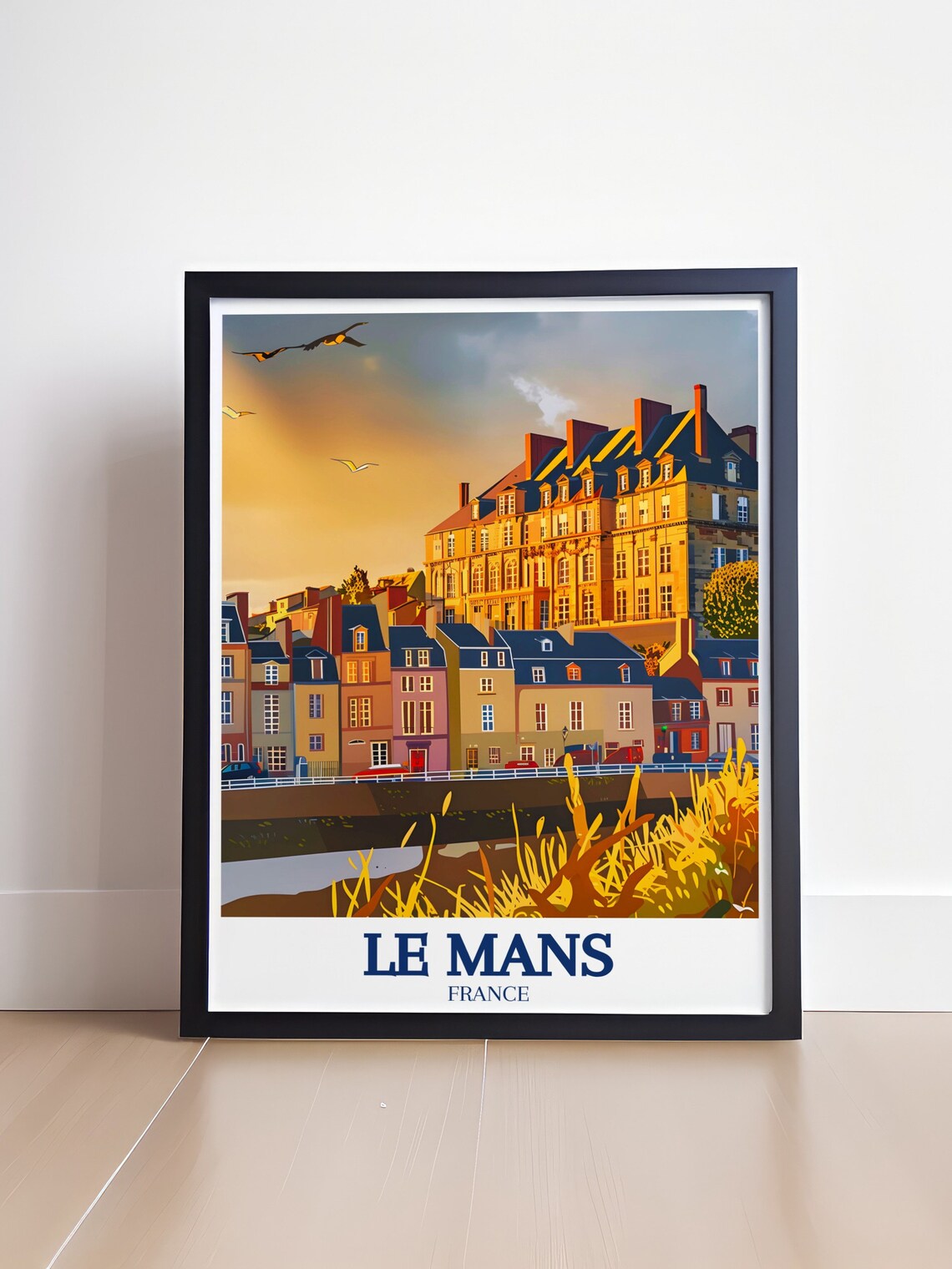 Le Mans Old Town Sunset Riverfront Historic French City Poster - Image 4