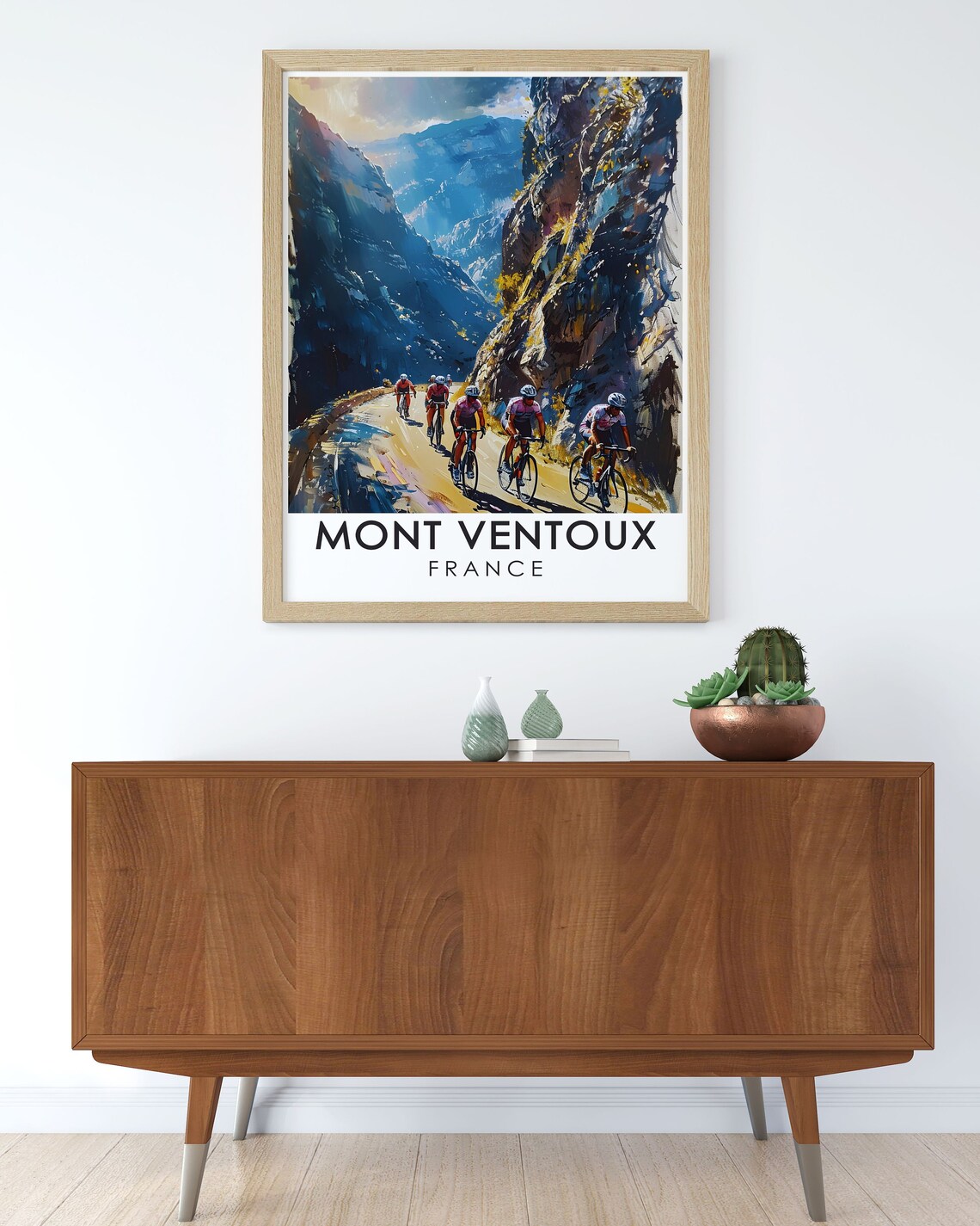 Mont Ventoux France Cyclists Mountain Gorge Road Cycling Travel Poster - Image 3