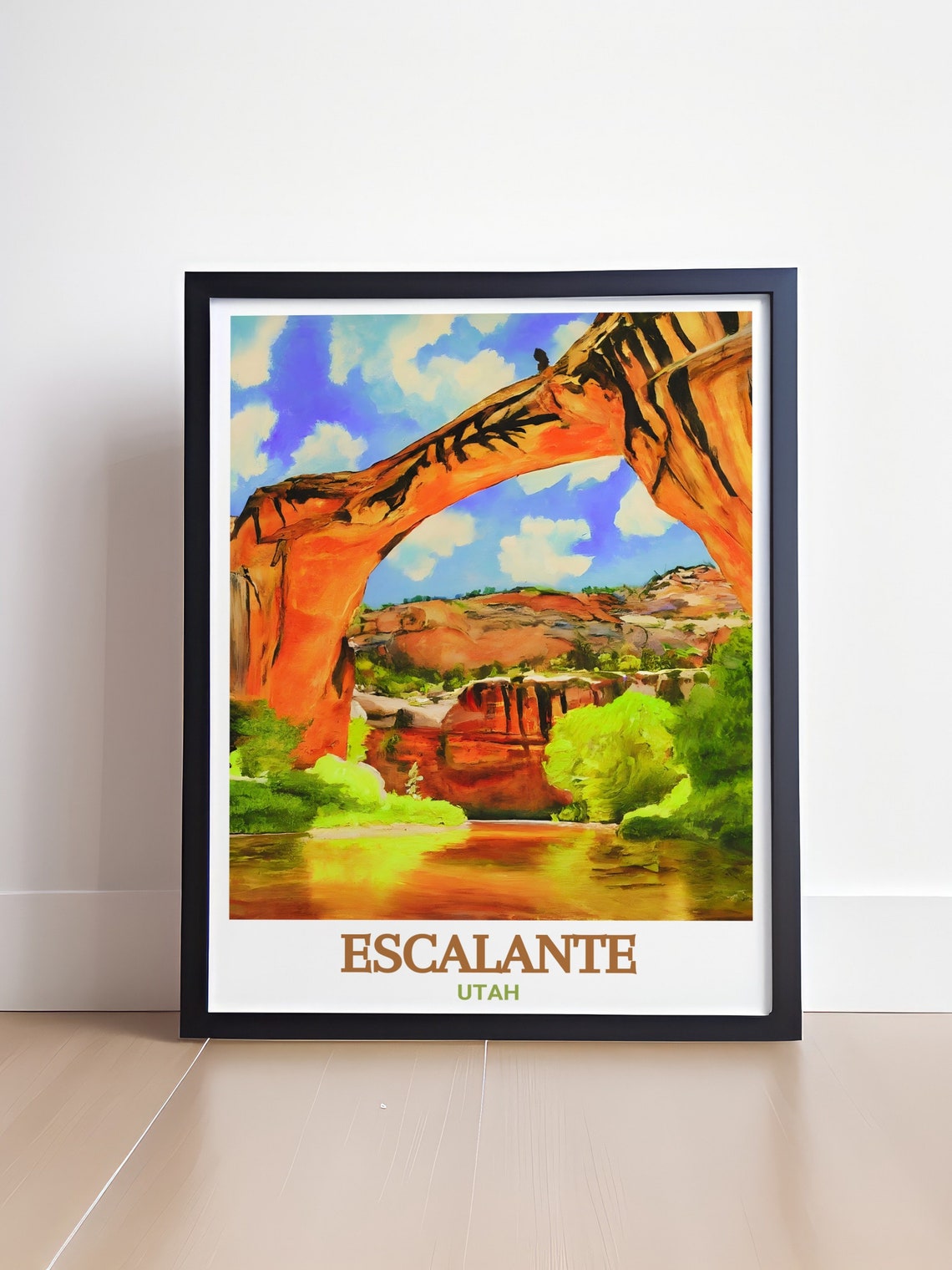 Escalante Travel Art Escalante Natural Bridge Poster Escalante Natural Bridge Art And Decor Escalante Natural Bridge Travel Poster - Image 4