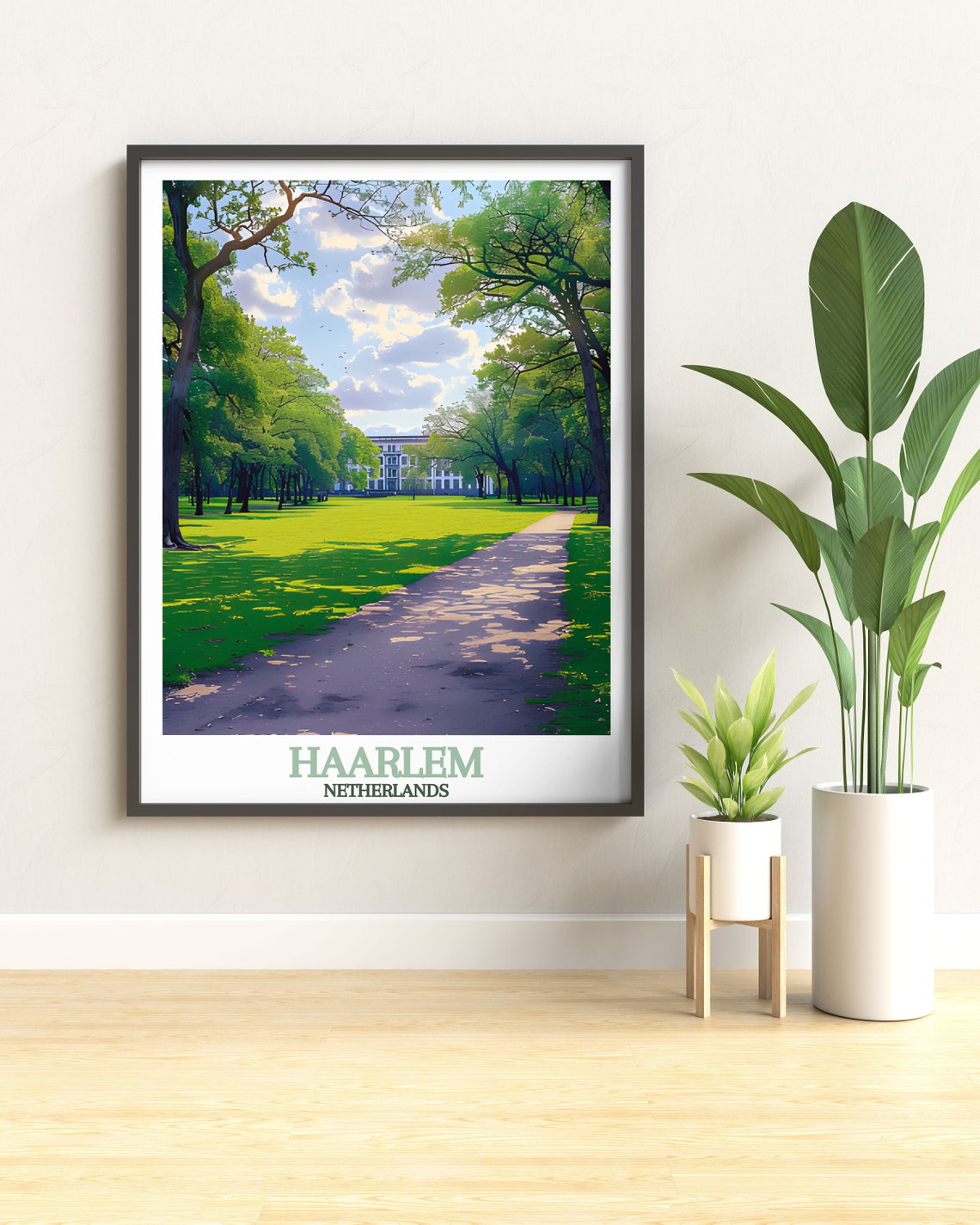 Haarlem Kenaupark Tree Lined Avenue Green Lawn Summer Poster - Image 3