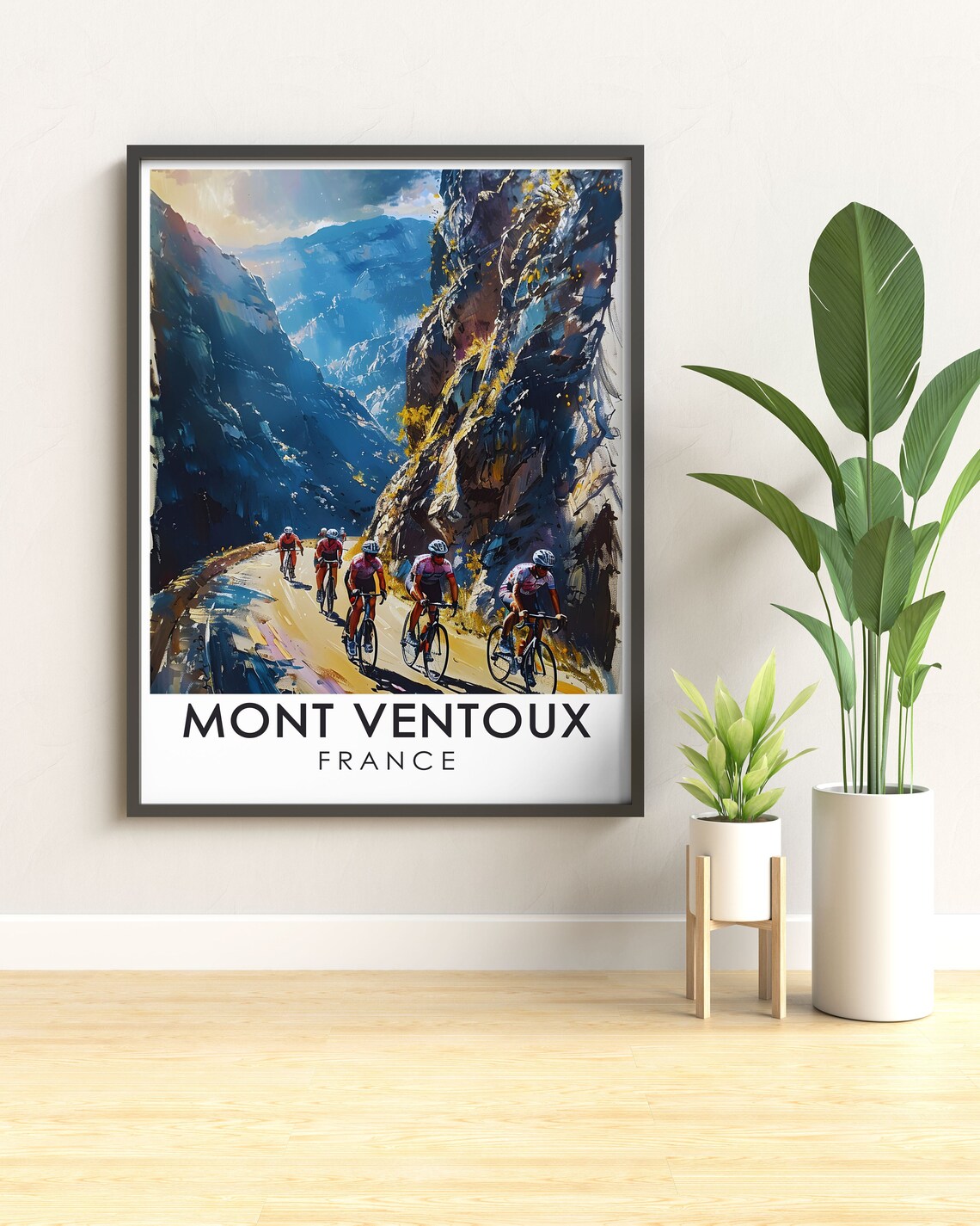 Mont Ventoux France Cyclists Mountain Gorge Road Cycling Travel Poster - Image 2