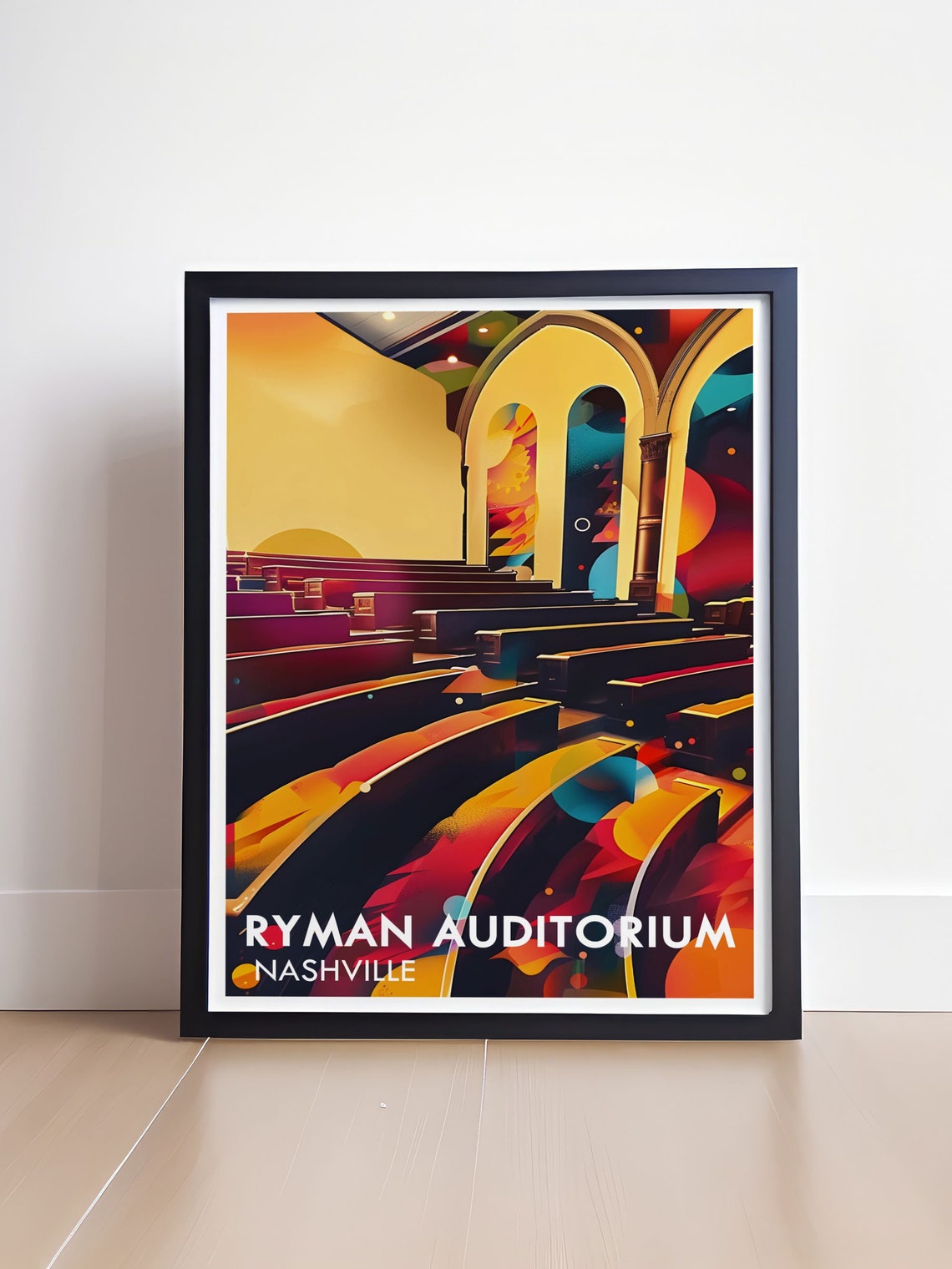 Ryman Auditorium Colorful Arches Stylized Nashville Venue Poster - Image 4