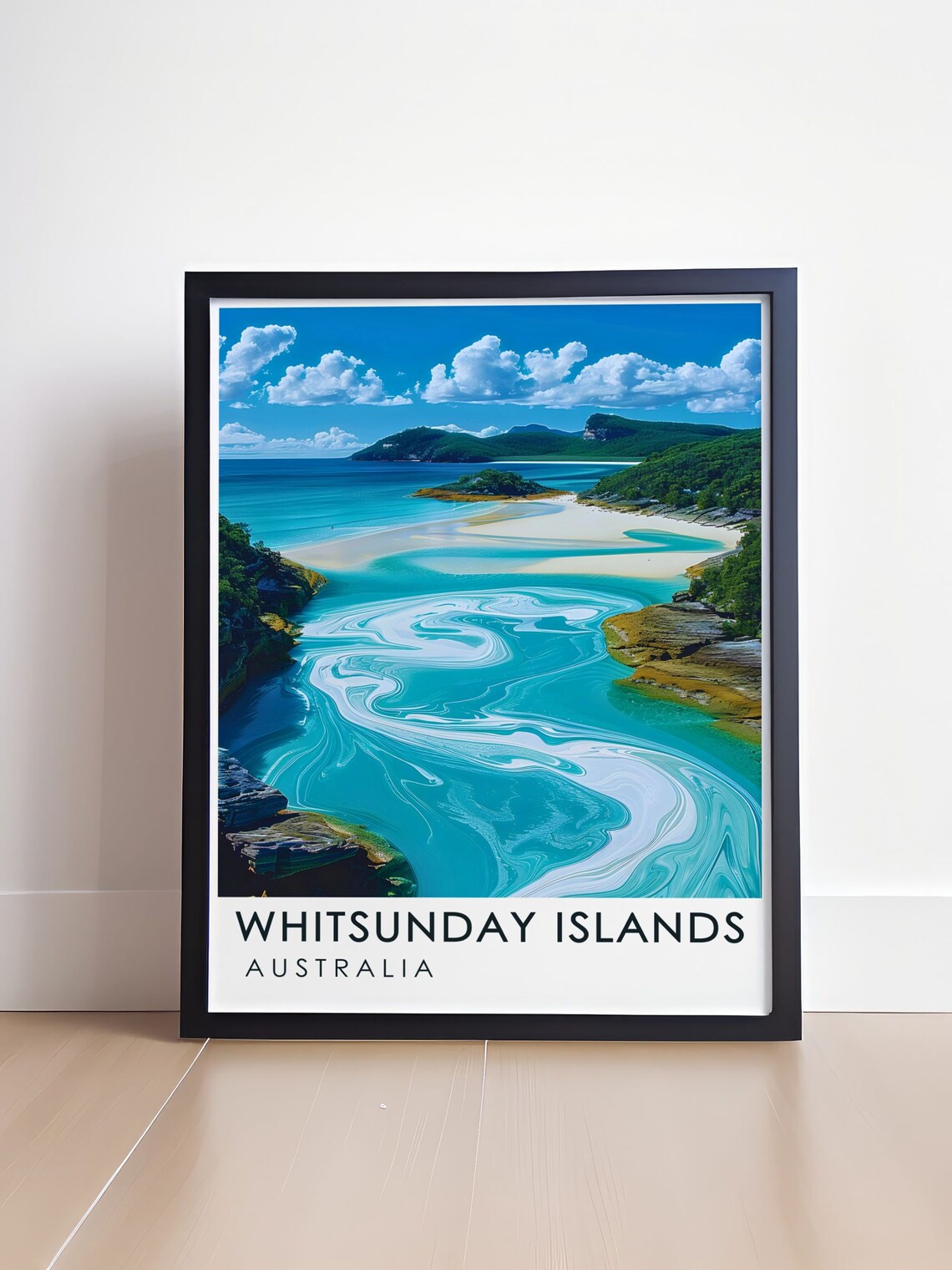 Whitsunday Travel Poster Hill Inlet Art Whitsunday Wall Art Australia Travel Prints Whitsunday Islands And Hill Inlet Travel Posters - Image 4