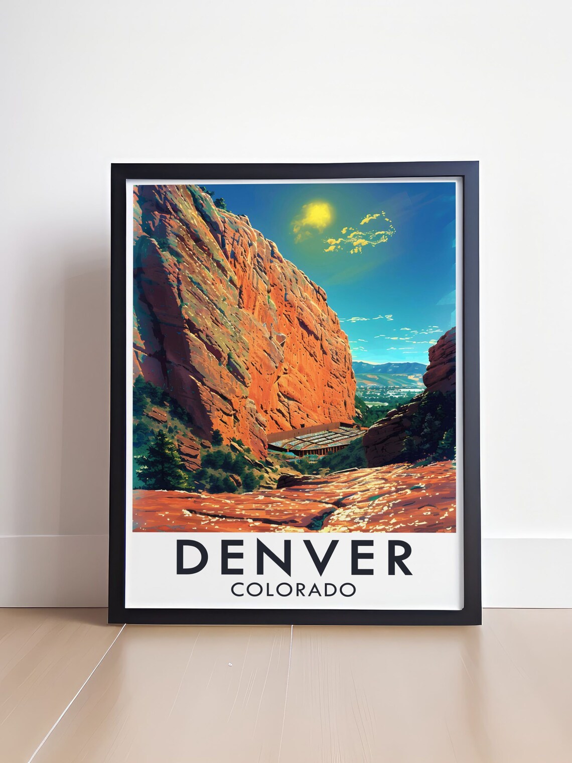 Red Rocks Amphitheatre Vintage Travel Poster - Image 4