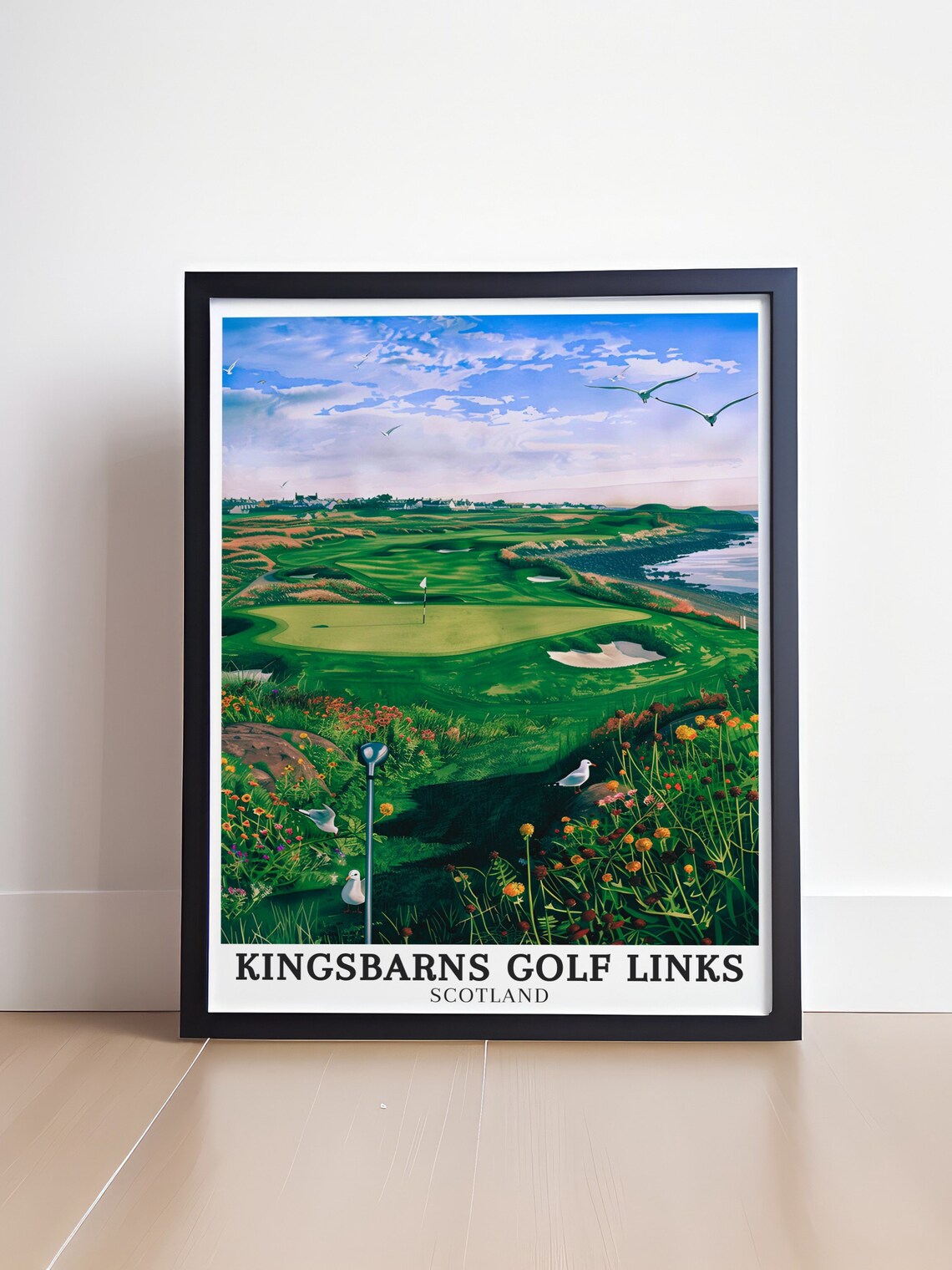 Kingsbarns Golf Travel Poster, Fife Coastline - Image 4