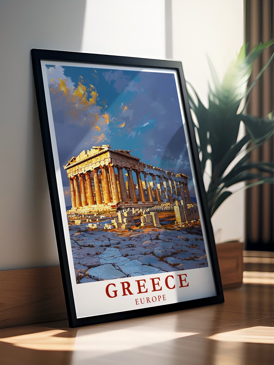 Athens Parthenon Acropolis Golden Hour Dusk Greece Travel Poster - Image 2