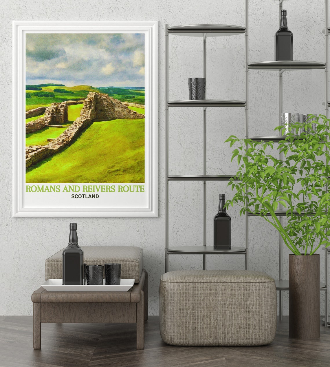 Romans And Reivers Route Travel Print Housesteads Roman Fort Art Housesteads Roman Fort Travel Poster Housesteads Roman Gift - Image 3