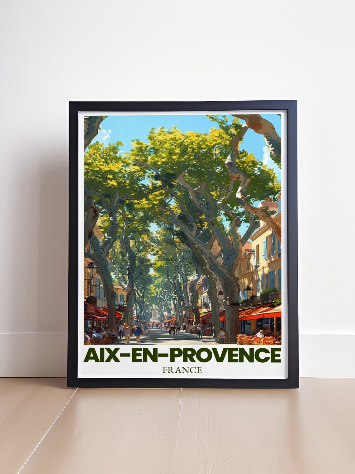 Aixenprovence Travel Posters Cours Mirabeau Art Vibrant France Prints The Heart Of Aixenprovence Cours Mirabeau Travel Art - Image 4