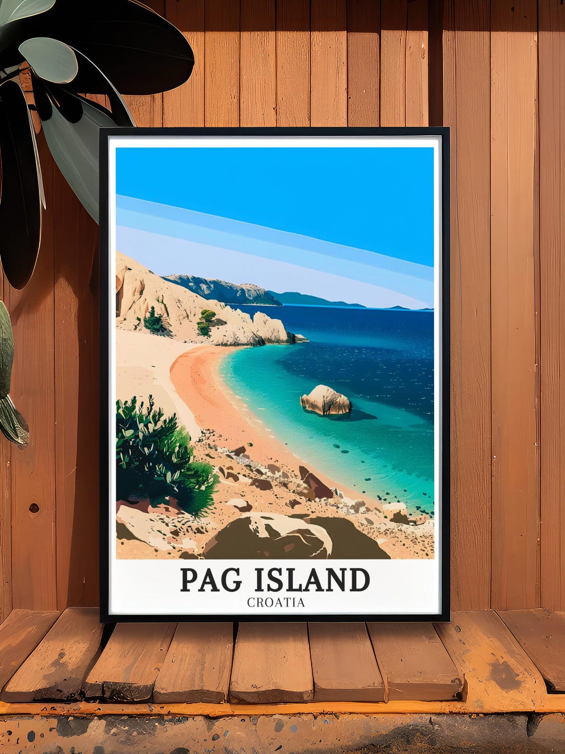 Pag Island Art Print Adriatic Region Travel Poster Lokacija Poster Print Pag Island Art Croatia Travel Wall Decor - Image 3
