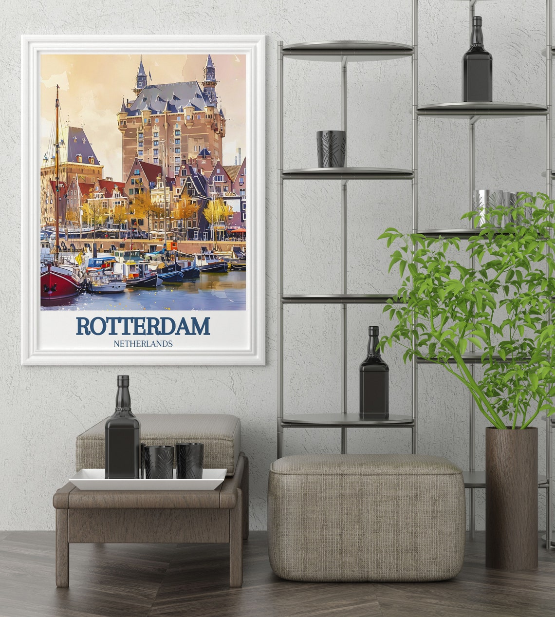 Rotterdam White House And Old Harbour Netherlands Daytime Poster - Image 2