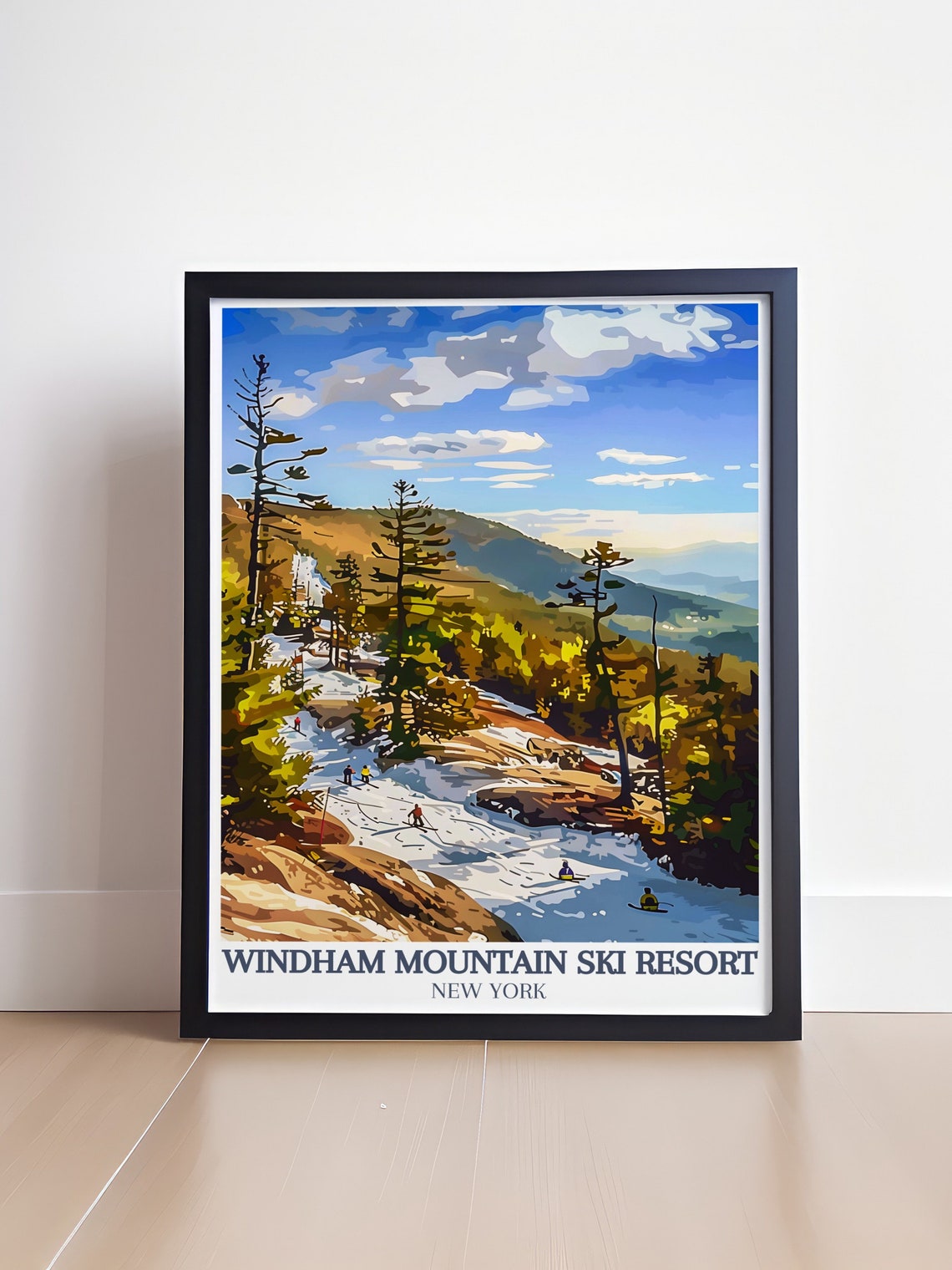 Windham Mountain Ski Resort New York Spring Skiing Slope Poster - Image 4