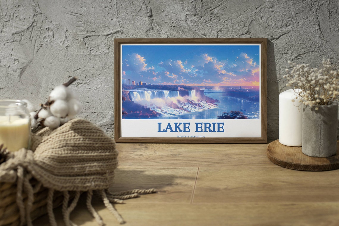 Lake Erie North America Waterfall Sunrise Scenic View Poster - Image 4