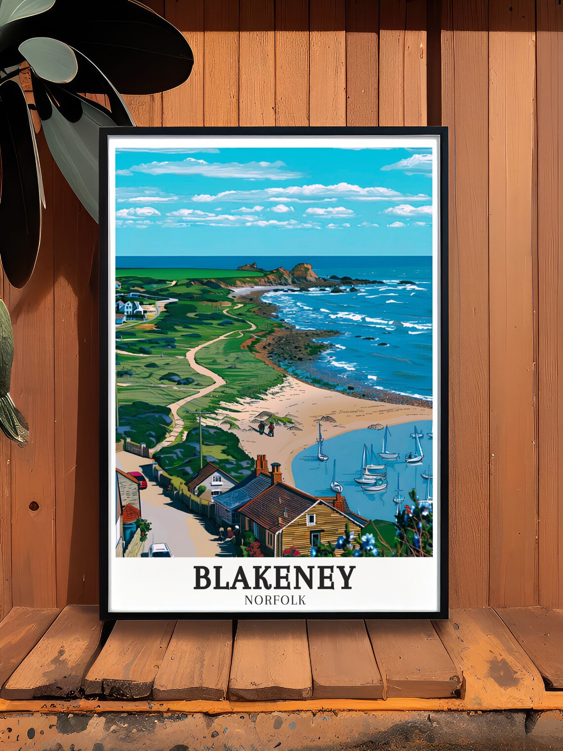 Blakeney Norfolk Coastal Path Sailboats Norfolk Coast Travel Poster - Image 3