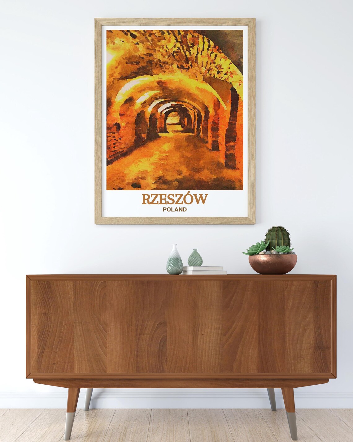 Rzeszow Poland Underground Tourist Route Golden Tunnel Poster - Image 3