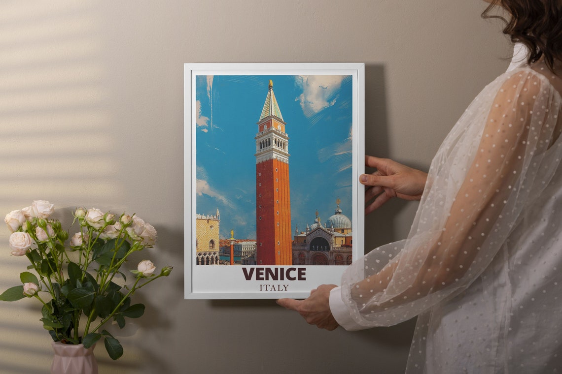 Venice Campanile St Marks Bell Tower Piazza San Marco Italy Poster - Image 2