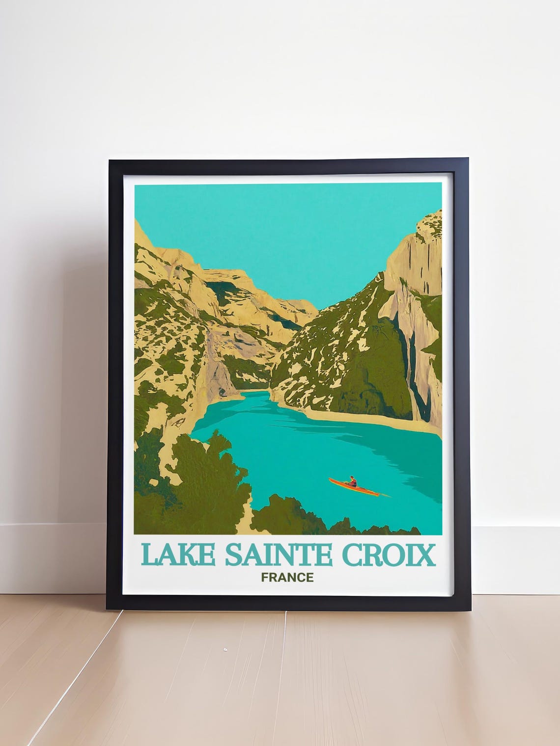 Gorges Du Verdon Turquoise Lake Sainte Croix France Travel Poster - Image 4