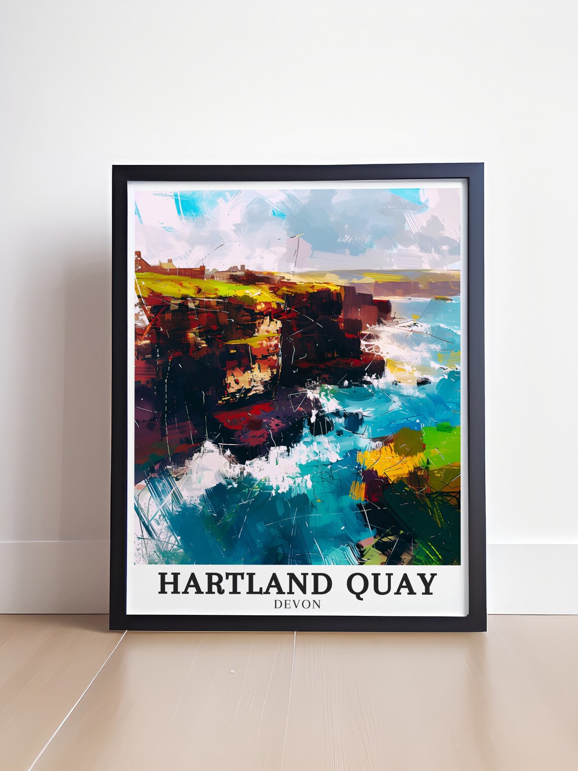 Hartland Quay Travel Poster, South West Coast Path - Image 4