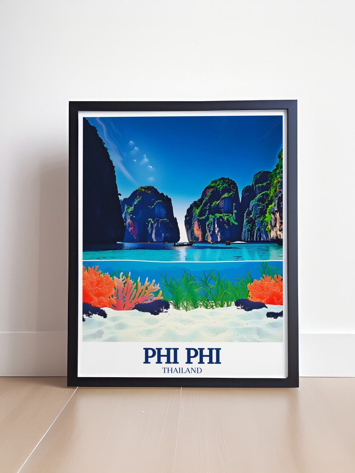 Phi Phi Travel Art Collection Phi Phi Ley Coral Reef Art Maya Bay Scenic Prints Thailand Island Decor Tropical Gifts - Image 4