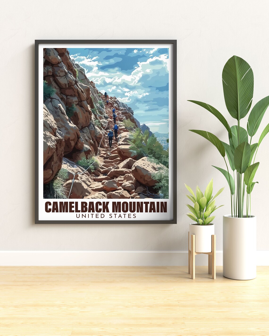 Camelback Mountain Travel Poster, Echo Canyon Trail - Image 3