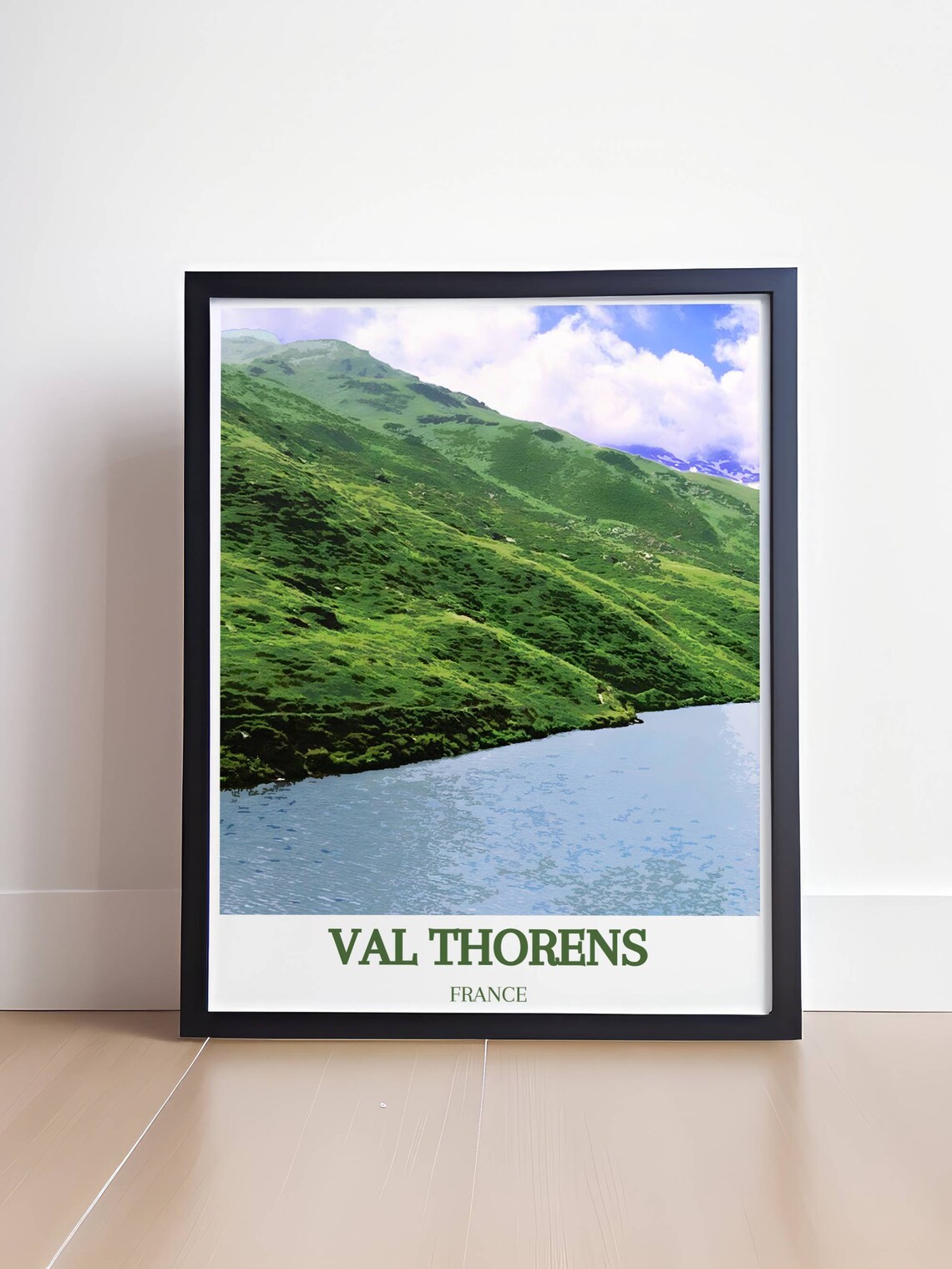 Val Thorens France Green Alpine Valley Lake Summer Colors Poster - Image 4