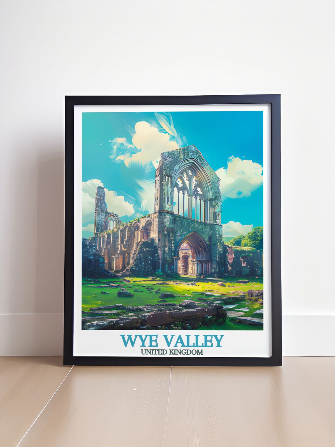 Tintern Abbey Ruins Wye Valley United Kingdom View Travel Poster - Image 4