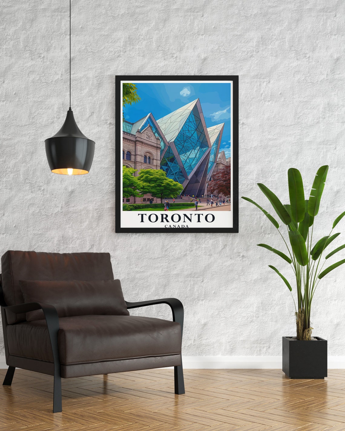 Toronto Canada Royal Ontario Museum Crystal Wing Architecture Poster - Image 3