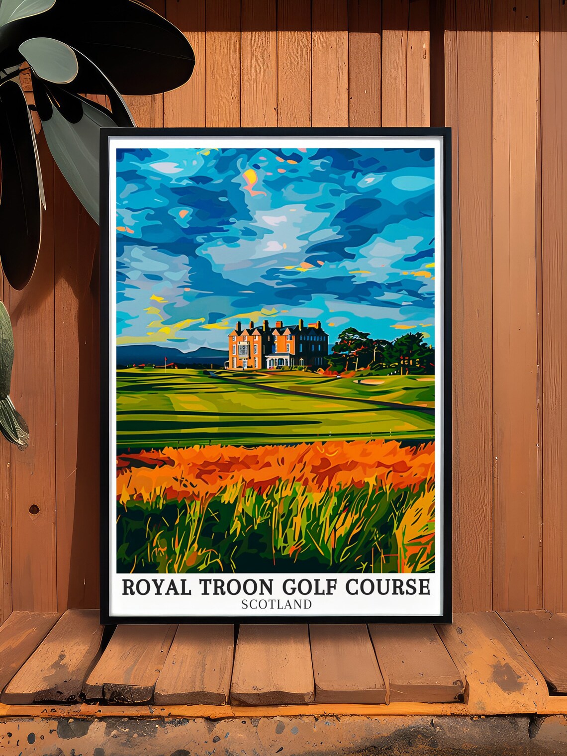 Royal Troon Golf Course Clubhouse Golden Hour Scotland Poster - Image 3