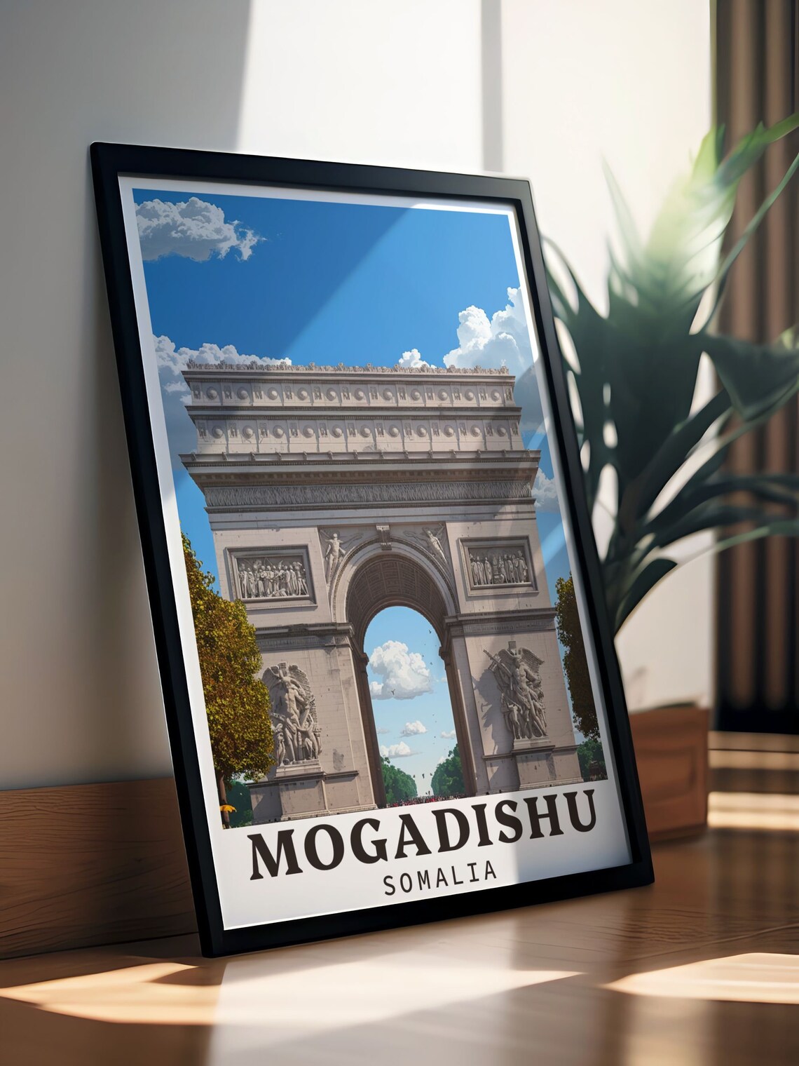 Mogadishu Arch of Triumph Somalia Historic Landmark Art Poster - Image 3