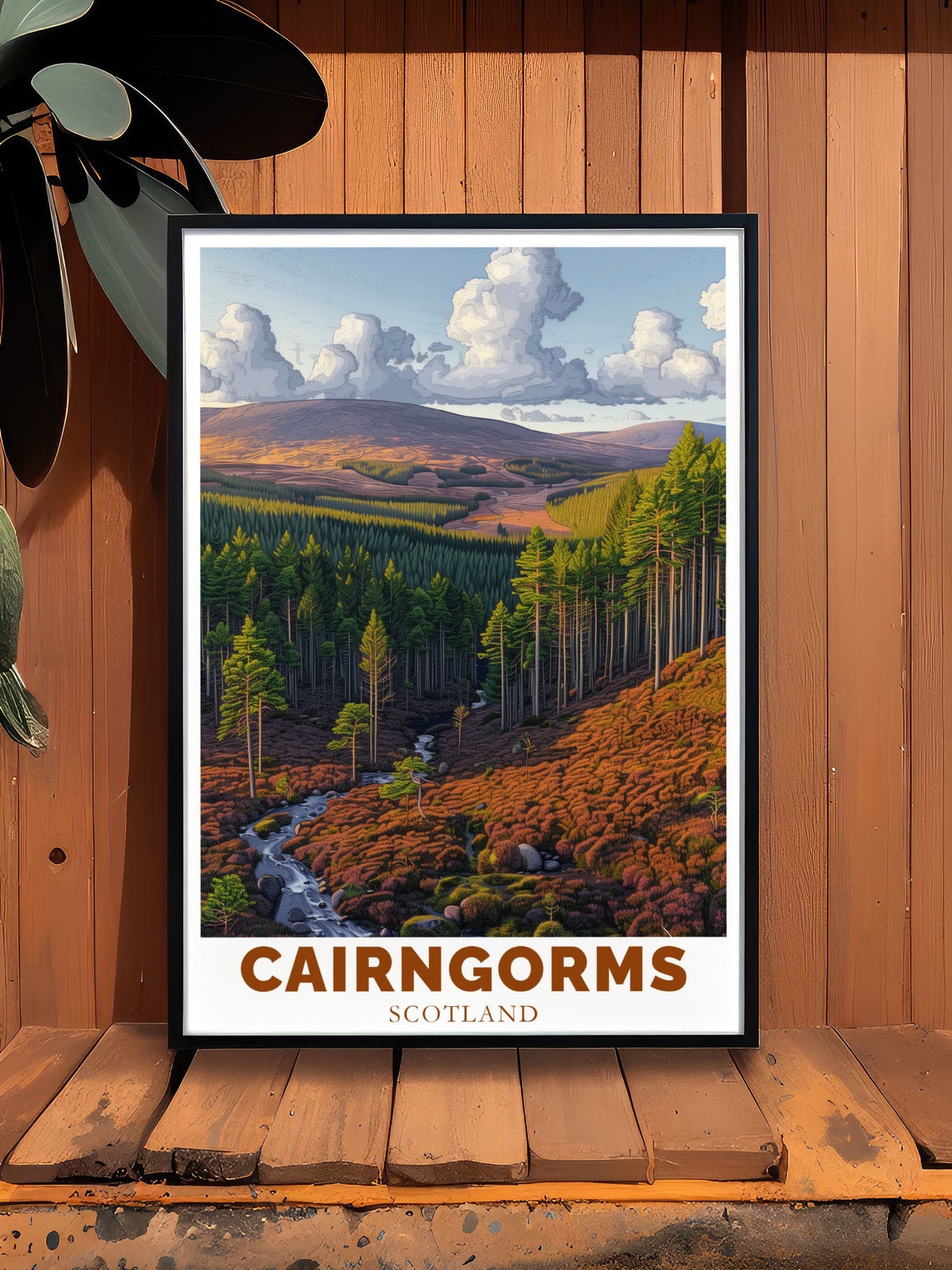 Cairngorms Scotland Rothiemurchus Pine Forest Autumn Stream Poster - Image 3