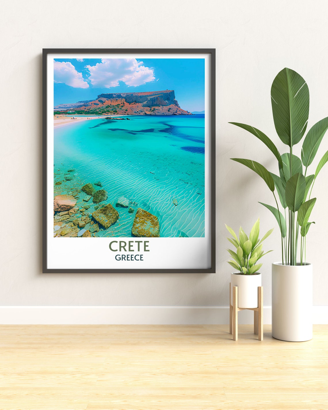 Crete Greece Turquoise Bay Crystal Waters Beach Island Poster - Image 3