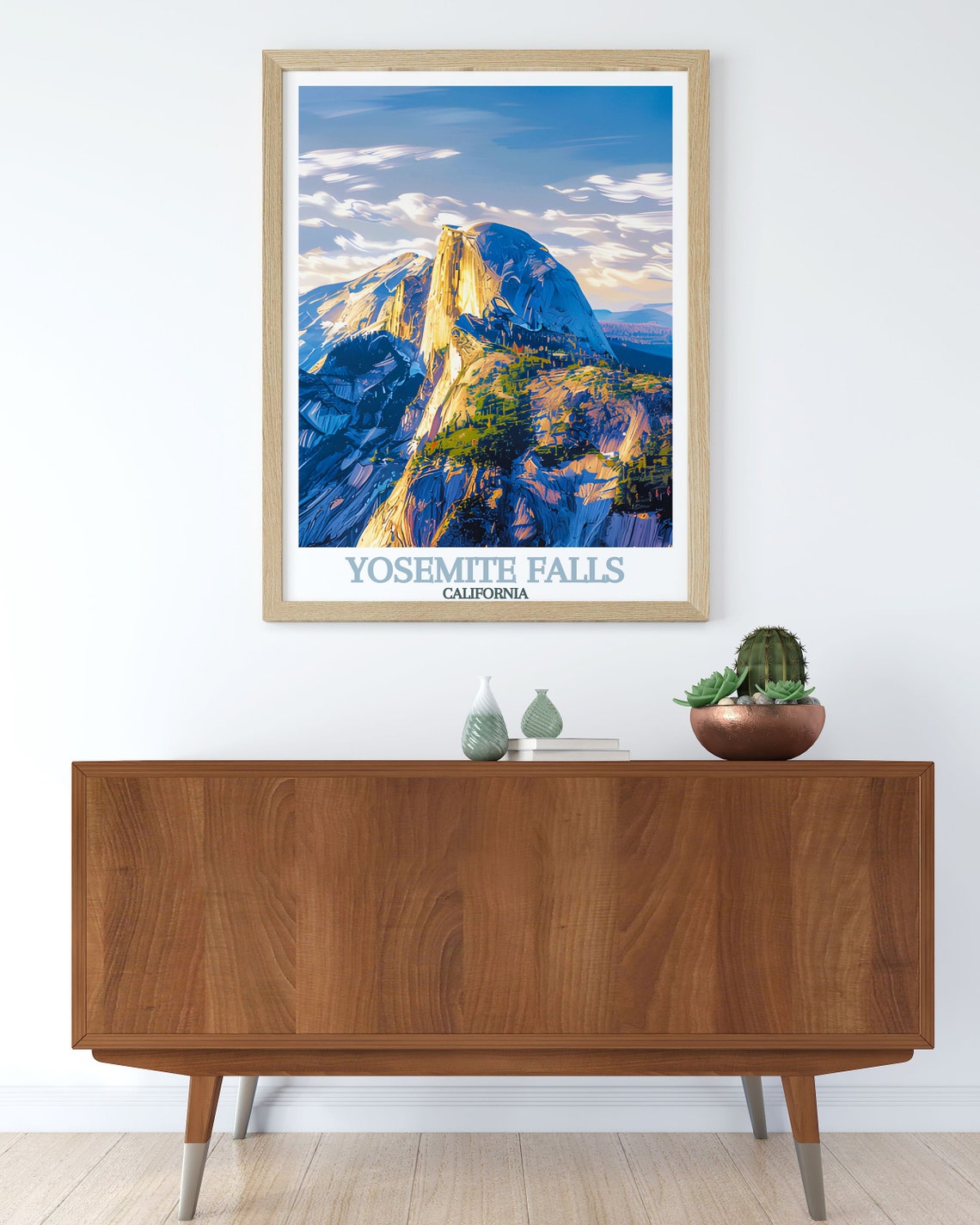 Half Dome Sunset Granite Cliffs Yosemite National Park Poster - Image 3