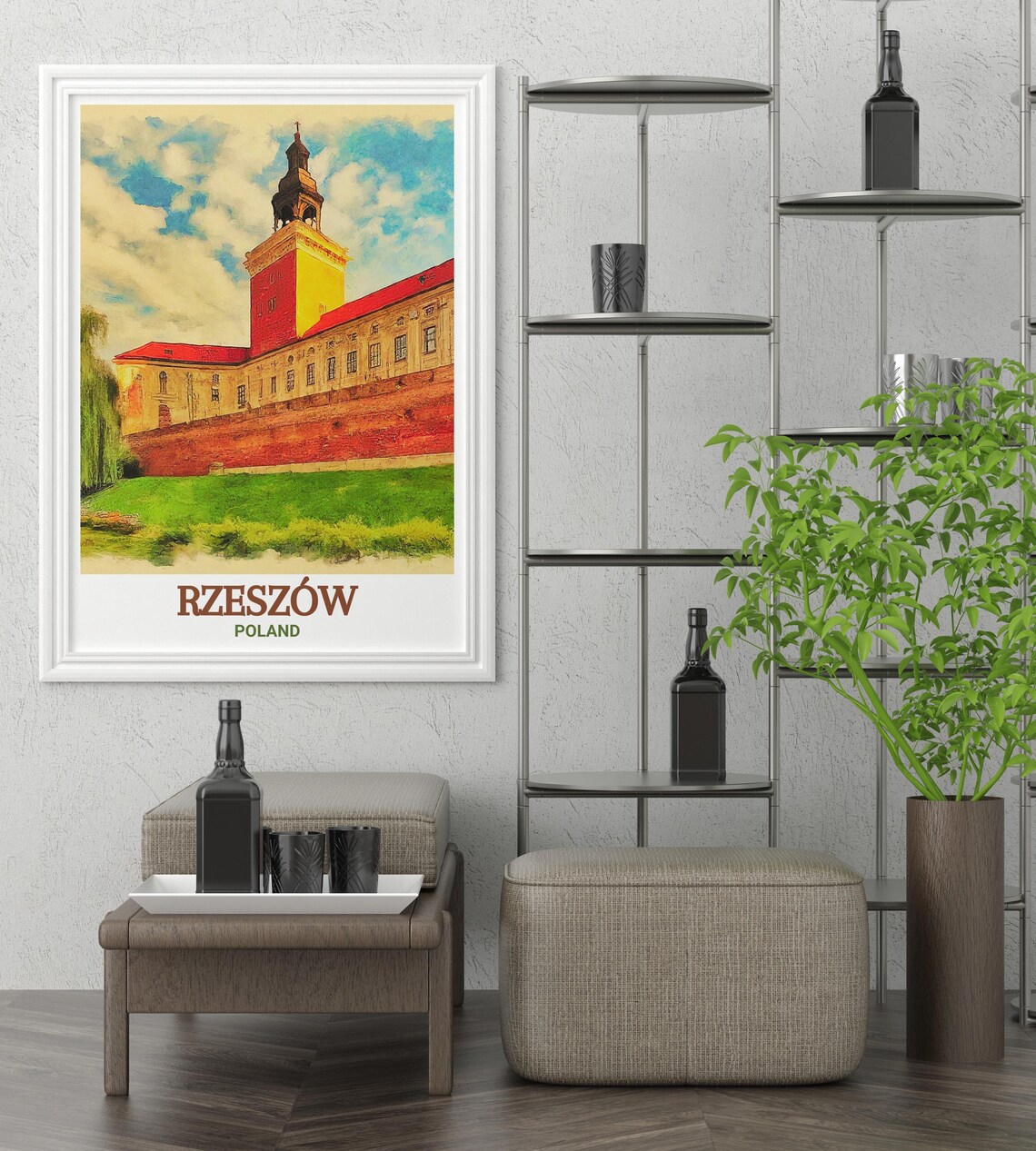 Rzeszw Poster Print Rzeszw Castle Travel Poster Rzeszw Wall Decor Rzeszw Castle Home Decor Rzeszw Living Room Decor - Image 4