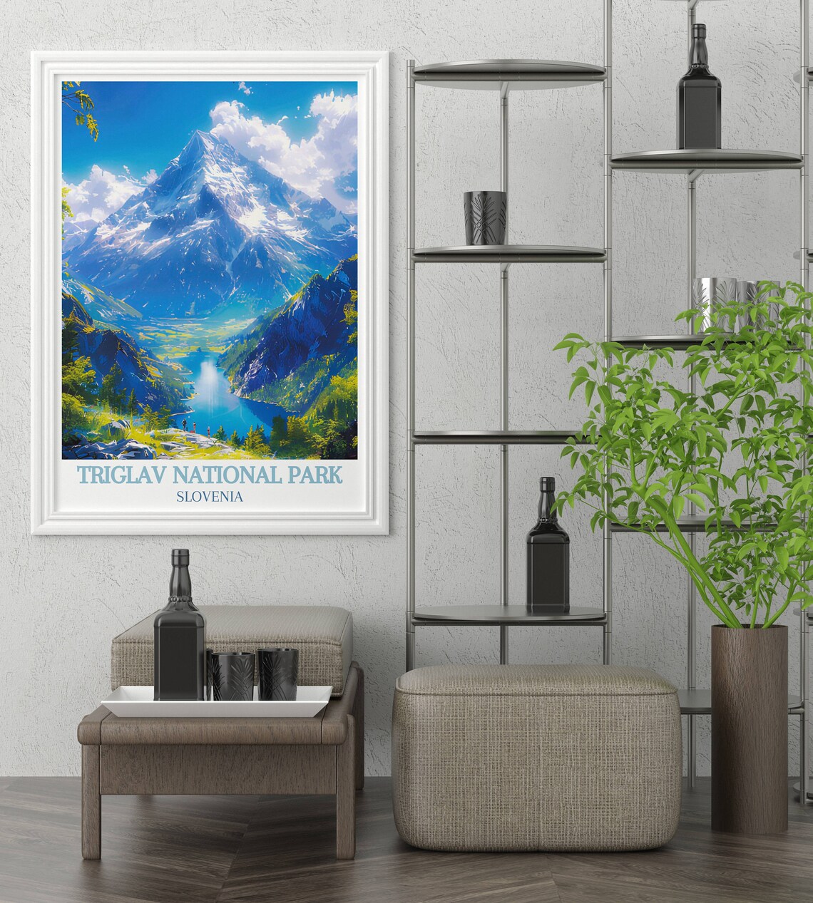 Triglav National Park Slovenia Snowy Peak Alpine Lake Travel Poster - Image 3