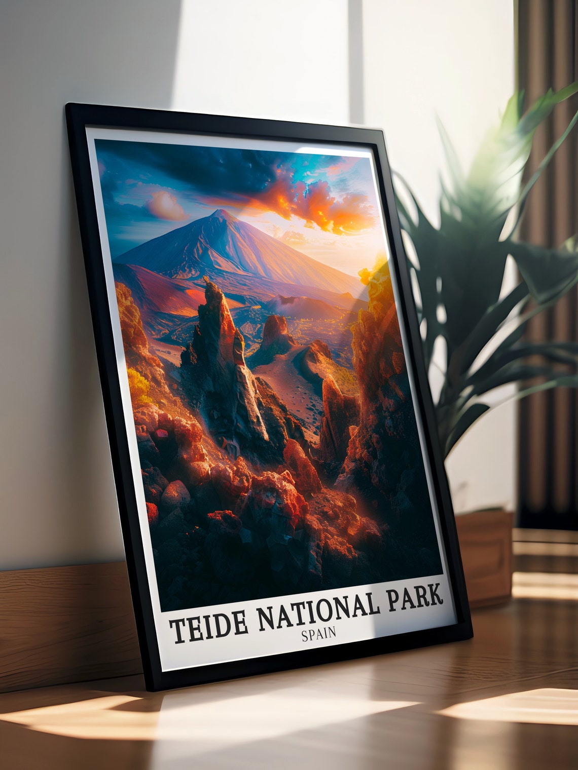 Teide National Park Spain Volcano Rock Spires Sunset Glow Poster - Image 3