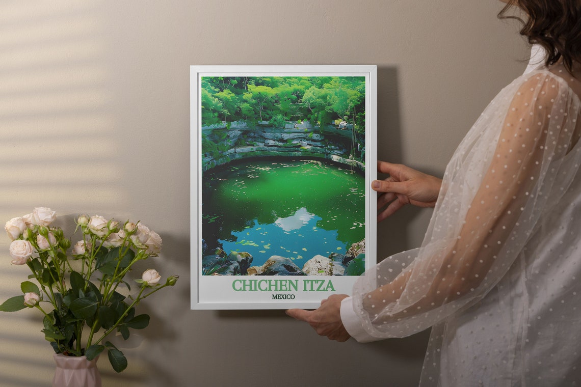 Sacred Circular Cenote Pool Jungle near Chichen Itza Mexico Poster - Image 2