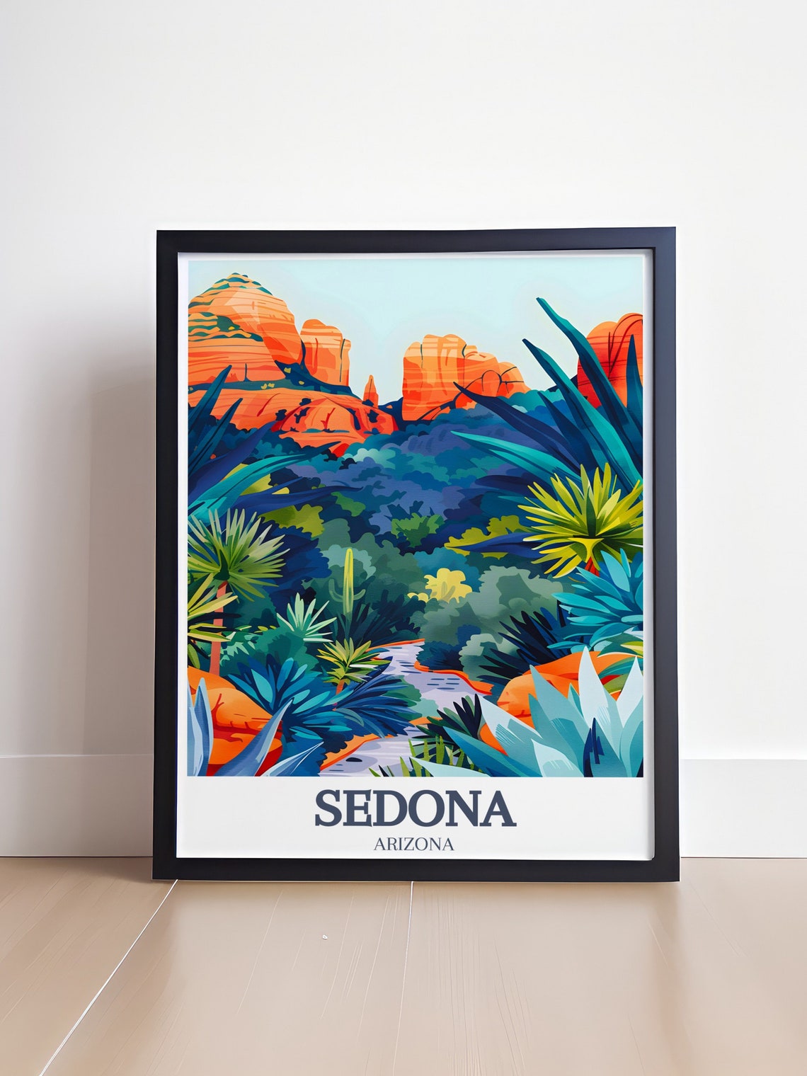 Sedona Travel Print Cathedral Rock And Oak Creek Canyon Decor Sedona Posters Of Cathedral Rock And Oak Creek Canyon - Image 4
