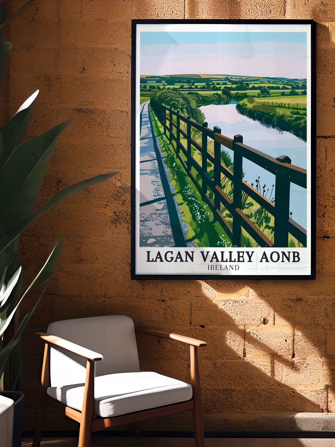 Lagan Valley River Lagan Towpath Green Ireland Travel Poster - Image 2