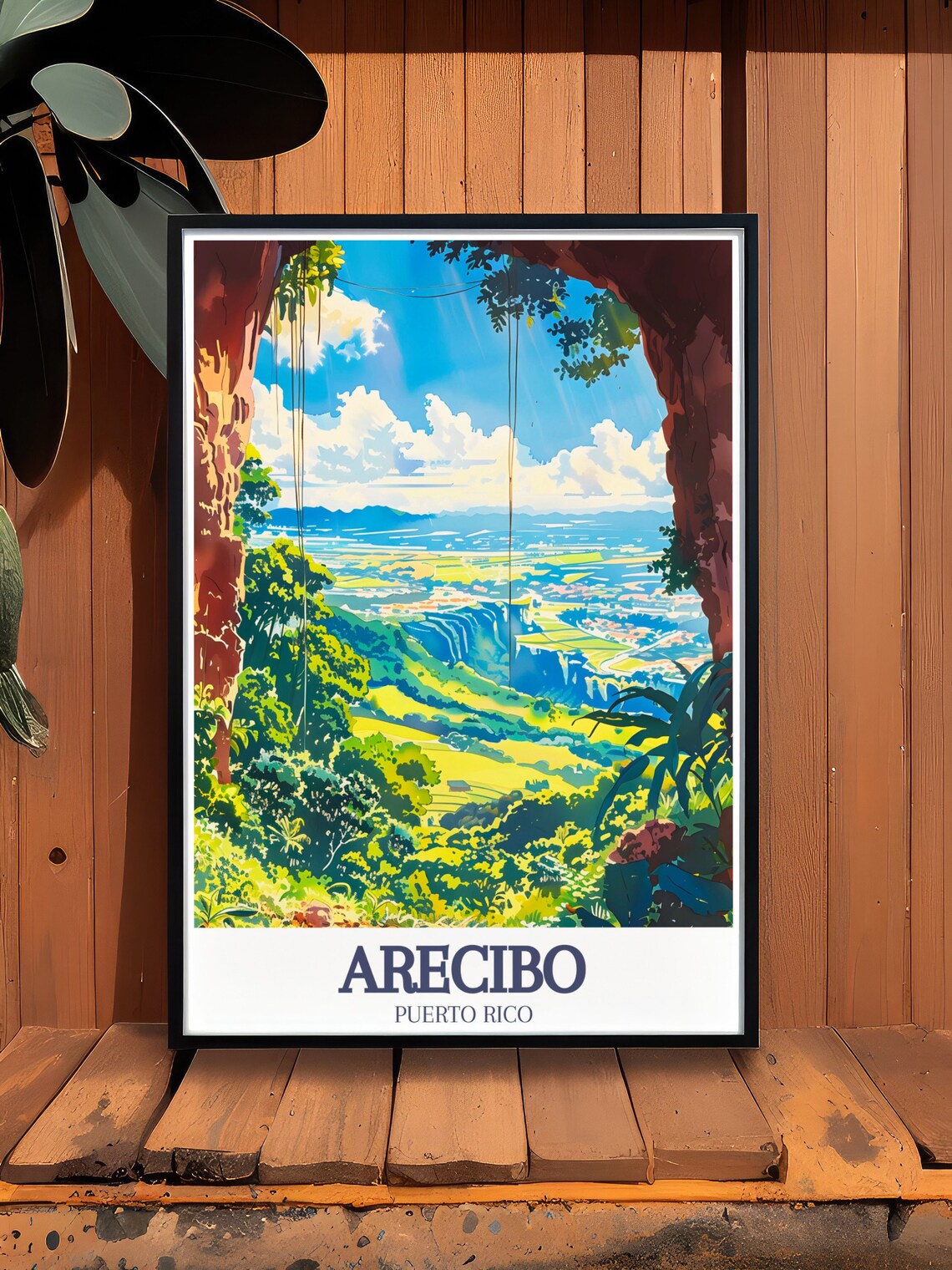 Arecibo Travel Art Cueva Ventana Arecibo Landscape Artwork Arecibo Travel Poster Cueva Ventana Arecibo Landscape Travel Print - Image 2