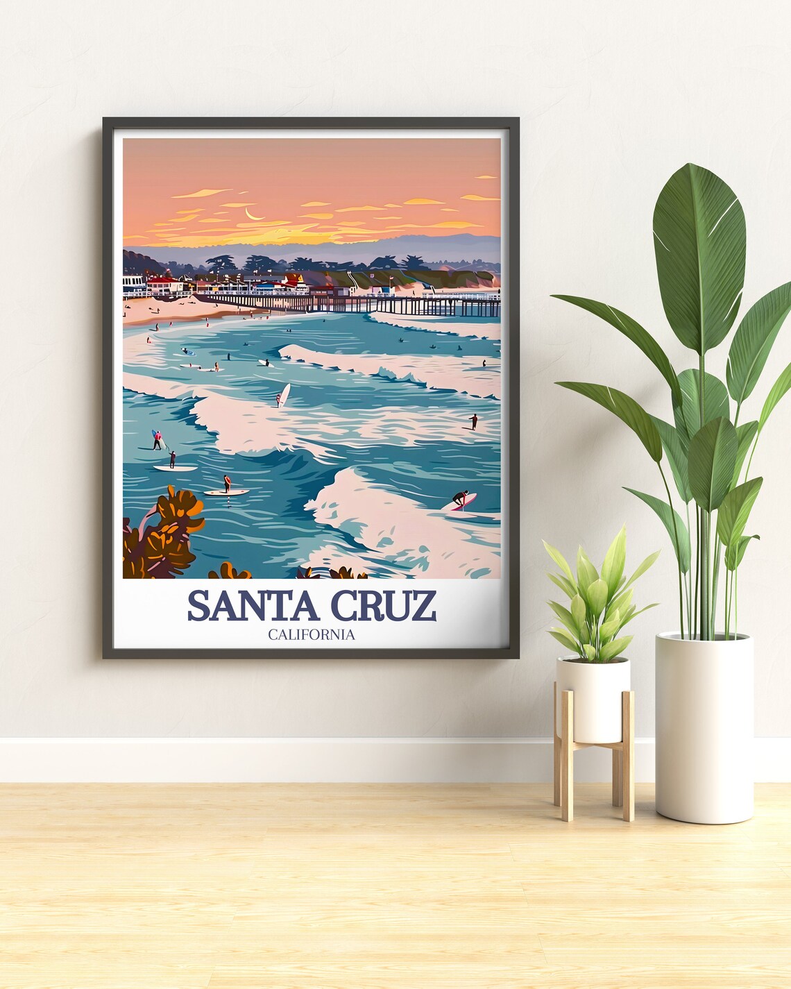 Santa Cruz Beach Boardwalk And Wharf Art Print - Image 3