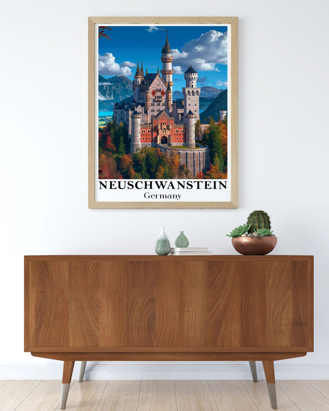 Neuschwanstein Castle Germany Autumn Colors Fairy Tale Poster - Image 3